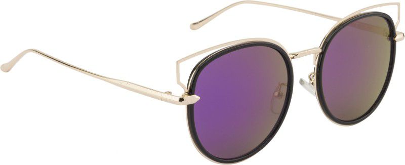 Mirrored Round Sunglasses (60)  (For Women, Green, Violet)