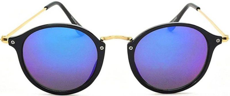 UV Protection Round Sunglasses (Free Size)  (For Boys & Girls, Blue)