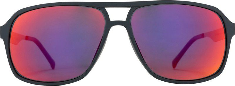 Polarized, UV Protection Aviator Sunglasses (60)  (For Men, Orange)