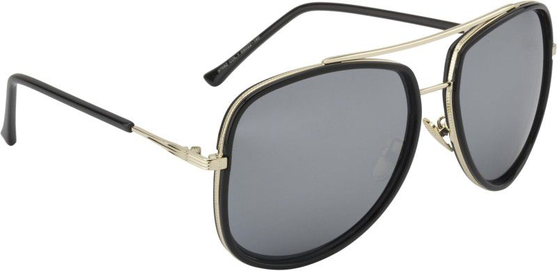 Mirrored Aviator Sunglasses (55)  (For Men & Women, Grey, Silver)