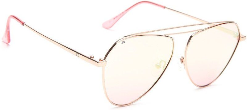 Mirrored Aviator Sunglasses (Free Size)  (For Women, Grey, Pink)