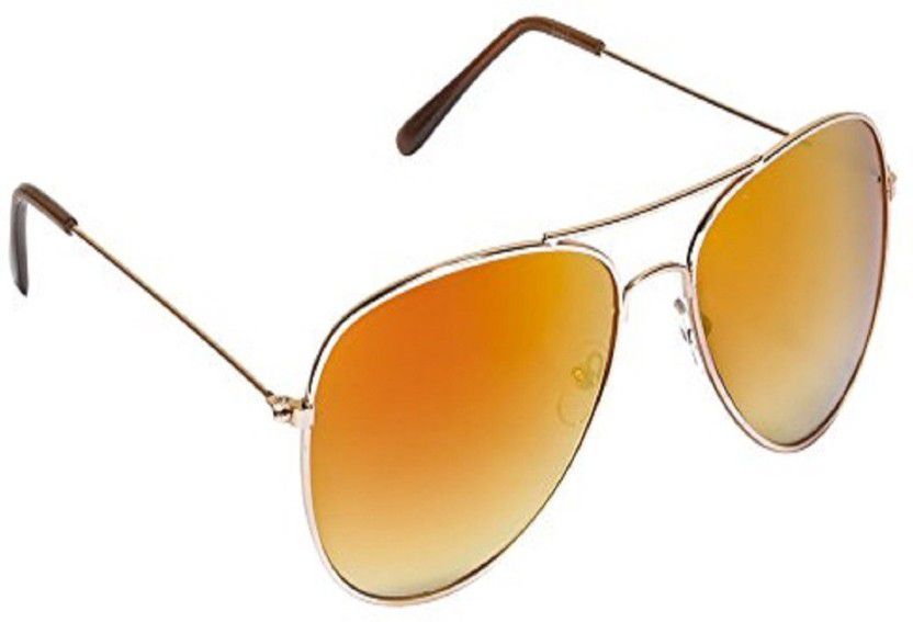 UV Protection Aviator Sunglasses (60)  (For Men & Women, Golden)