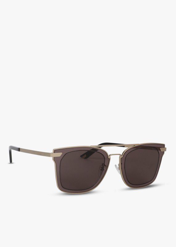 Gradient Rectangular Sunglasses (49)  (For Men, Brown)