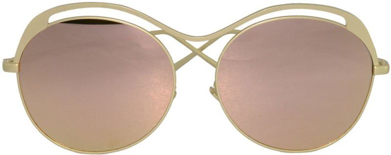 UV Protection Round Sunglasses (Free Size)  (For Men & Women, Golden)