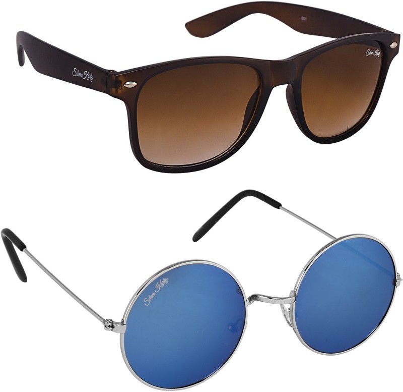 UV Protection Wayfarer Sunglasses (88)  (For Men & Women, Brown, Blue)