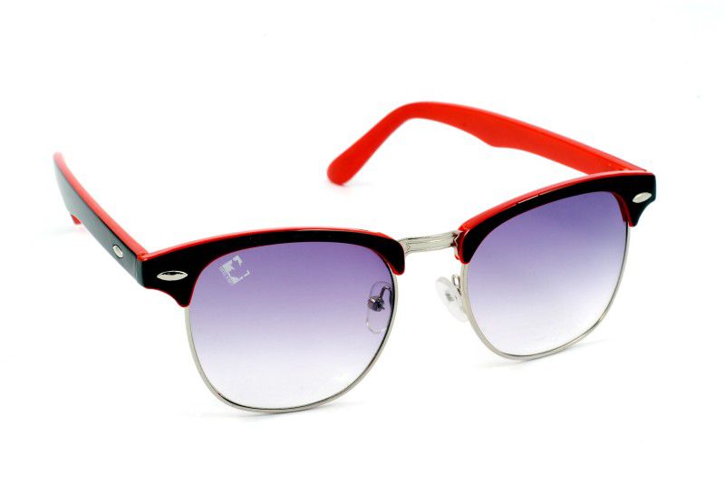 Wayfarer Sunglasses (Free Size)  (For Men, Violet, Clear)