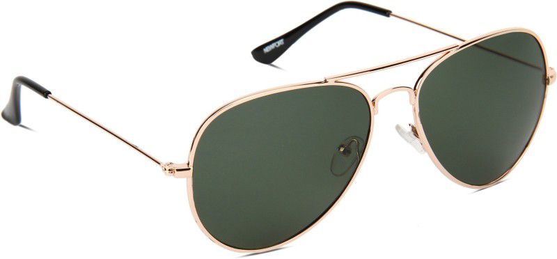 Polarized Aviator Sunglasses (Free Size)  (For Men & Women, Green)