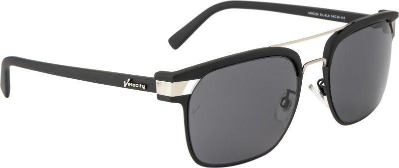 Polarized, UV Protection Retro Square Sunglasses (Free Size)  (For Men, Black)