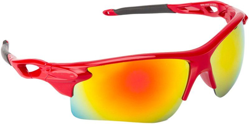 Sports Sunglasses (Free Size)  (For Boys, Red)
