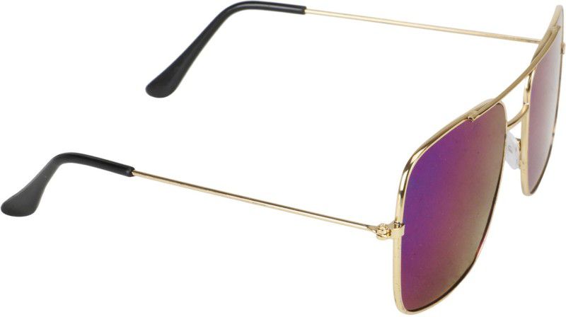 Mirrored, UV Protection Retro Square Sunglasses (54)  (For Men & Women, Blue)