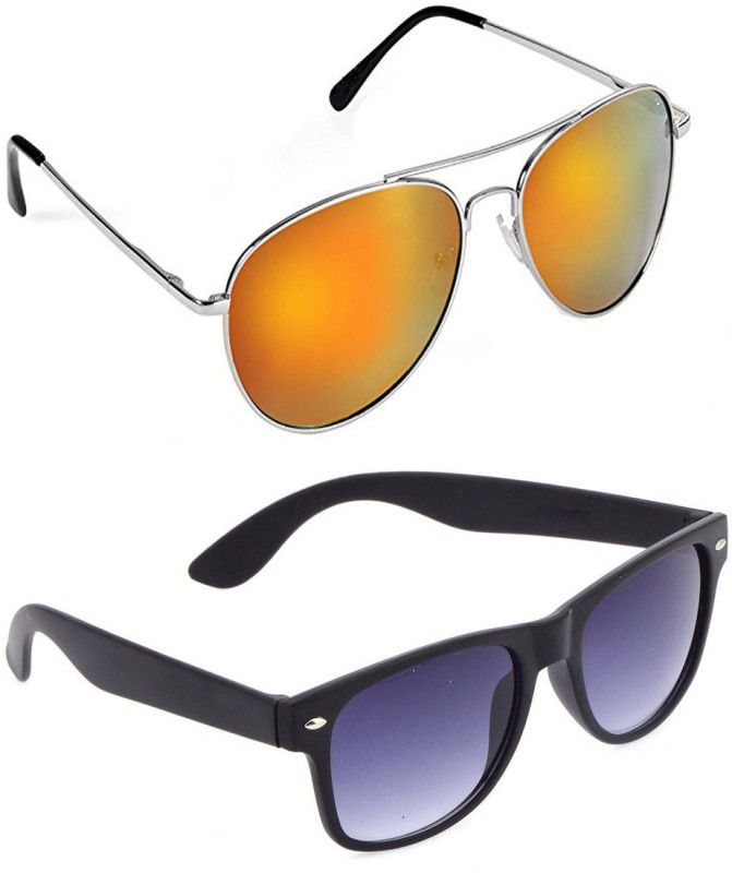 UV Protection Aviator Sunglasses (55)  (For Men, Yellow, Black)