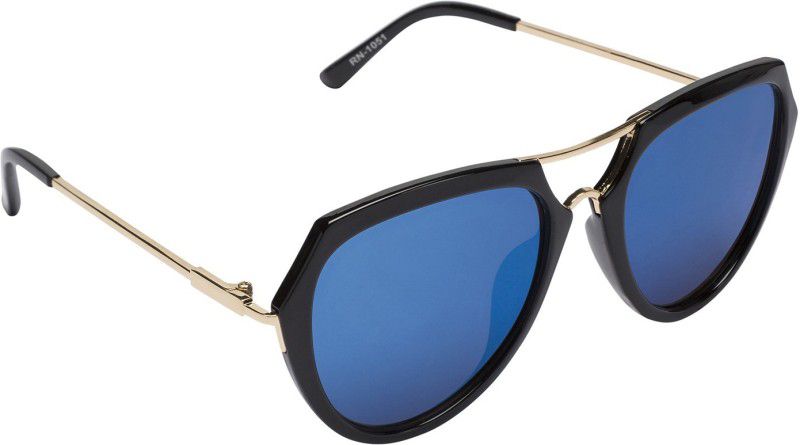 UV Protection, Mirrored Aviator Sunglasses (58)  (For Men & Women, Blue)