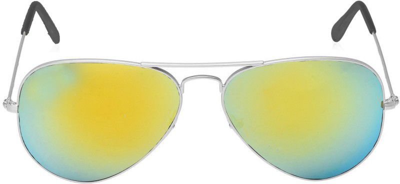 Aviator Sunglasses (55)  (For Men, Golden)