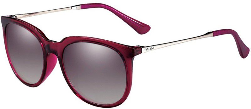 Polarized, Gradient, Mirrored, UV Protection Rectangular Sunglasses (53)  (For Women, Violet)