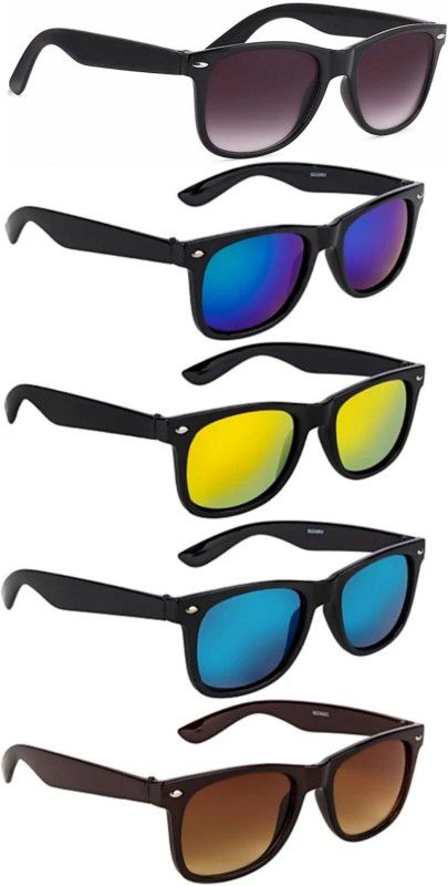 UV Protection, Gradient, Polarized Wayfarer Sunglasses (Free Size)  (For Men & Women, Red, Green, Blue, Black, Brown)
