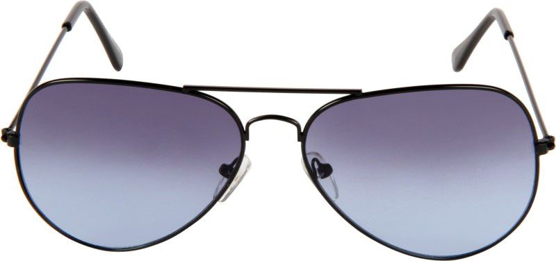 UV Protection, Riding Glasses Aviator Sunglasses (57)  (For Men, Blue, Black)