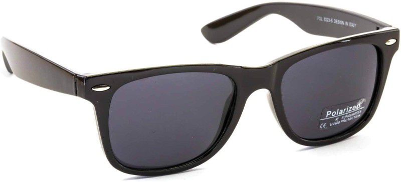 Polarized Wayfarer Sunglasses (50)  (For Men & Women, Black, Black)