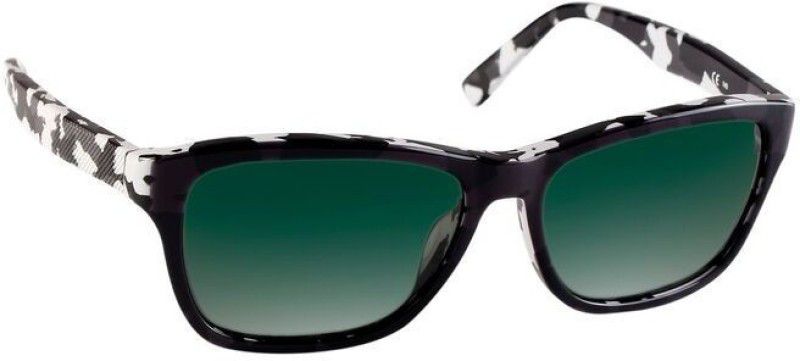 Gradient Retro Square Sunglasses (55)  (For Men & Women, Green)