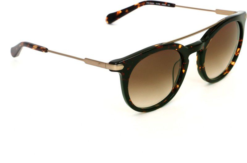 Gradient Round Sunglasses (51)  (For Men, Brown)