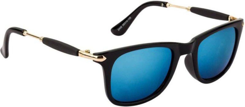Polarized Sports, Wayfarer, Aviator Sunglasses (Free Size)  (For Men & Women, Blue)