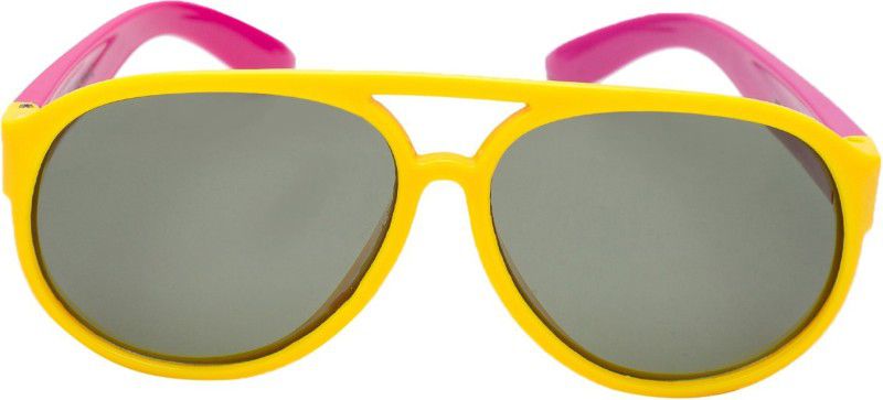 Polarized, UV Protection Aviator Sunglasses (Free Size)  (For Boys & Girls, Grey)