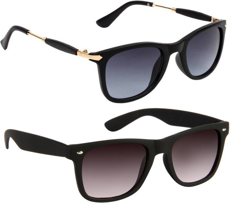 UV Protection, Gradient Wayfarer Sunglasses (53)  (For Men & Women, Blue, Brown)