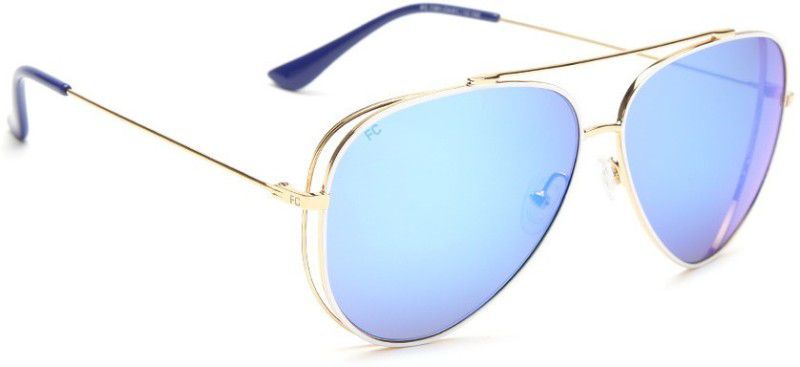 Mirrored Aviator Sunglasses (Free Size)  (For Men & Women, Brown, Blue)