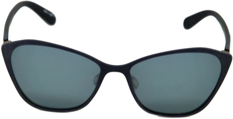 Polarized Cat-eye Sunglasses (57)  (For Men & Women, Grey)