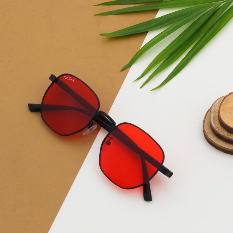 UV Protection Round Sunglasses (52)  (For Men & Women, Red)