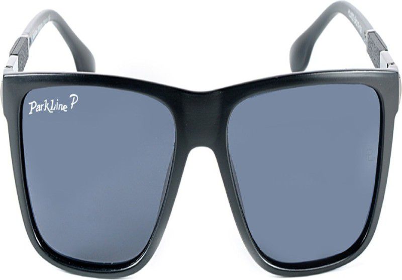 Polarized Rectangular Sunglasses (56)  (For Boys, Grey)