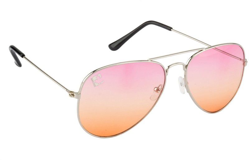 Aviator Sunglasses (Free Size)  (For Men, Pink, Orange)