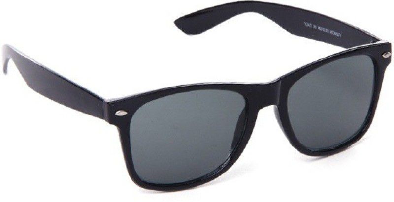 Polarized, UV Protection Wayfarer Sunglasses (Free Size)  (For Men, Black)