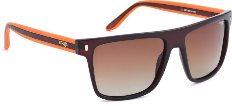 Polarized Wayfarer Sunglasses (Free Size)  (For Men, Brown)