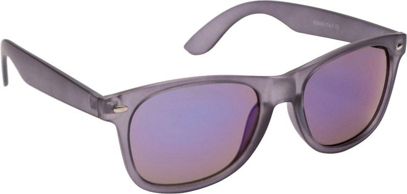 UV Protection, Mirrored Wayfarer Sunglasses (53)  (For Men & Women, Blue, Blue)