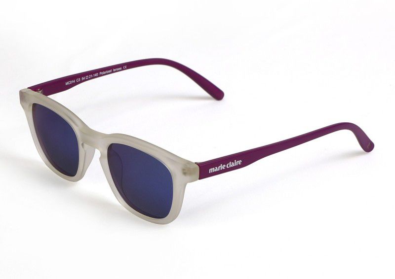Mirrored, Polarized, UV Protection Wayfarer Sunglasses (Free Size)  (For Women, Blue)