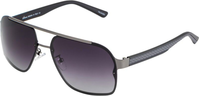Gradient, Polarized, UV Protection Retro Square Sunglasses (Free Size)  (For Men & Women, Black)