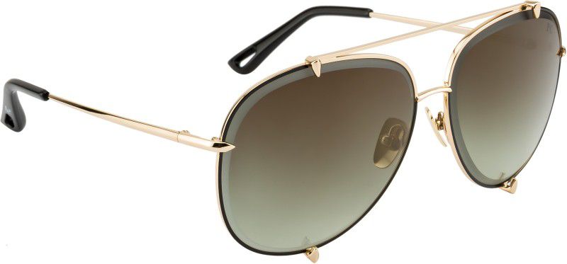 Mirrored Aviator Sunglasses (Free Size)  (For Men & Women, Green)