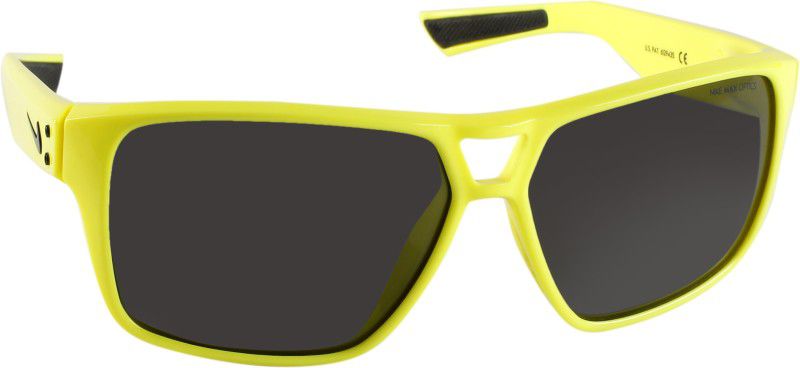 Mirrored Rectangular Sunglasses (59)  (For Men & Women, Grey)