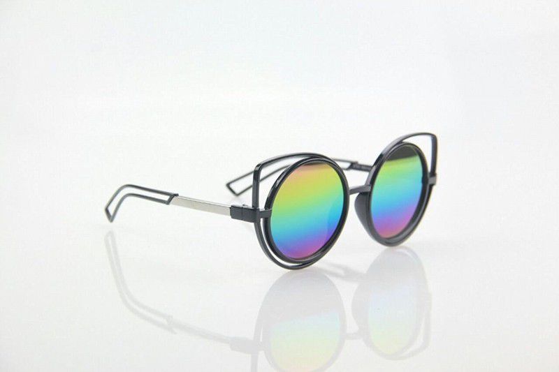 Mirrored, UV Protection Butterfly, Cat-eye Sunglasses (Free Size)  (For Men & Women, Multicolor)