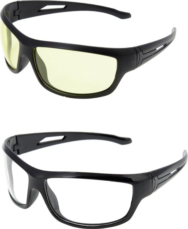 UV Protection Aviator, Wayfarer, Round Sunglasses (Free Size)  (For Men & Women, Yellow, Clear)