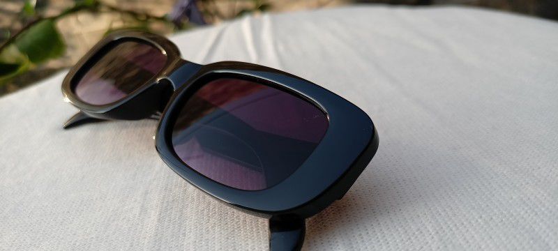 UV Protection Rectangular Sunglasses (45)  (For Men & Women, Black)