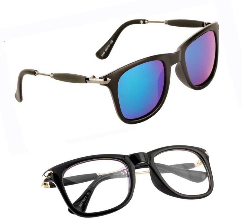 UV Protection Aviator Sunglasses (55)  (For Men & Women, Clear, Green)