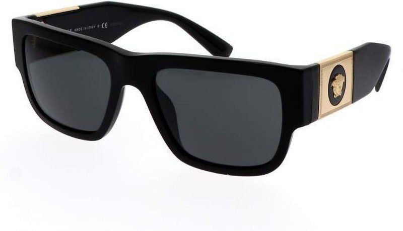 UV Protection Retro Square Sunglasses (56)  (For Men & Women, Black)