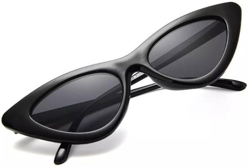 UV Protection Cat-eye Sunglasses (52)  (For Women, Black)