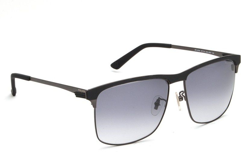 Gradient Rectangular Sunglasses (57)  (For Men, Grey)