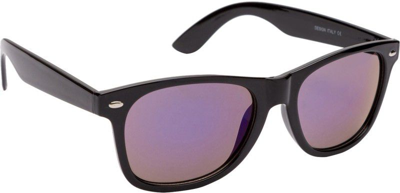 UV Protection, Mirrored Wayfarer Sunglasses (53)  (For Men & Women, Blue, Black)