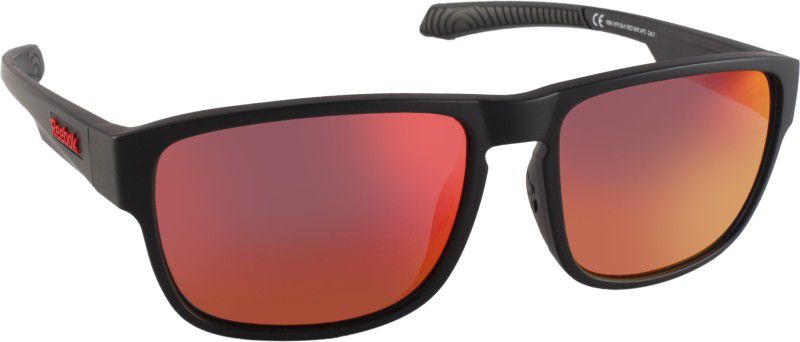 Mirrored Retro Square Sunglasses (58)  (For Men & Women, Red)