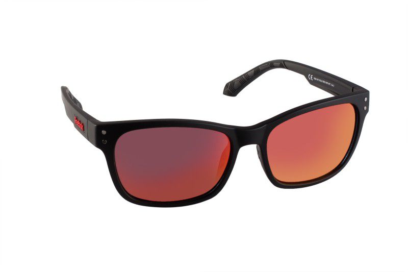 Mirrored Wayfarer Sunglasses (56)  (For Men & Women, Red)
