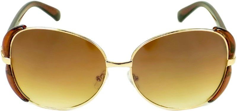 Gradient Oval Sunglasses (45)  (For Women, Brown)