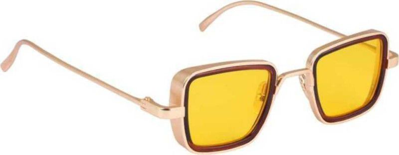 UV Protection Retro Square Sunglasses (Free Size)  (For Men & Women, Yellow)